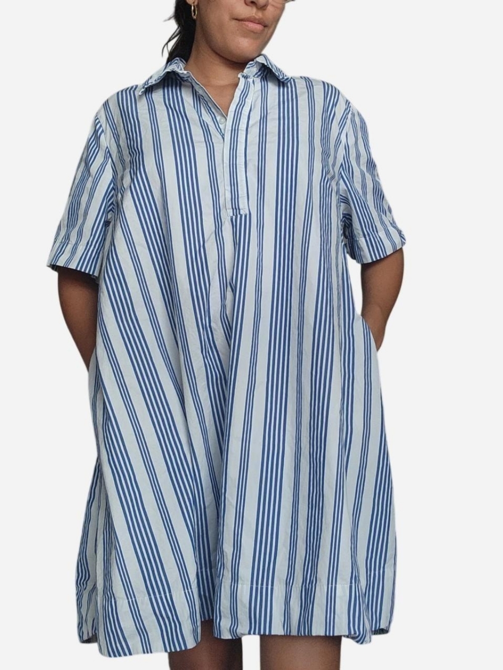 Coastal Striped Cotton Dress